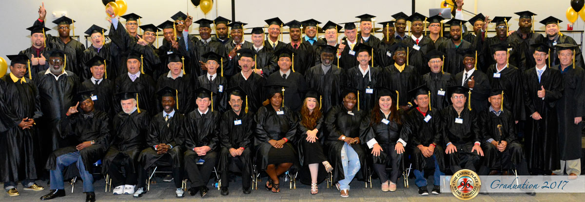Graduating Class of formerly homeless.